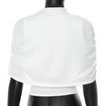 thumbnail image 4 of Ruched Sleeve Cape Top (S, White), 4 of 4