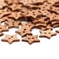 thumbnail image 6 of Yesbay 100Pcs 2 Holes DIY Star Shape Wooden Button Scrapbook Craft Sewing Buttons, 6 of 8