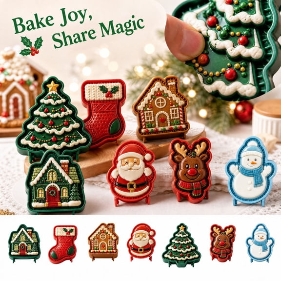 9-Design Christmas Mini Pie Mold Collection, Reusable Holiday Mini Pie Molds, Mini Hand Pie Molds For Baking