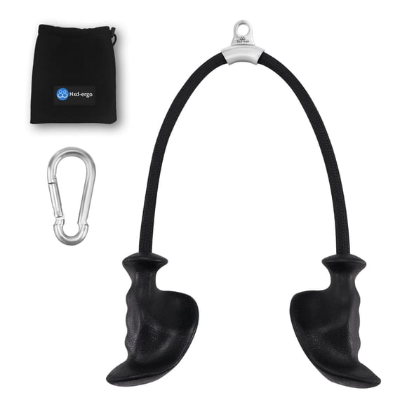 Cuerda para tríceps HXD-ERGO con asas ergonómicas de 36 pulgadas, color negro