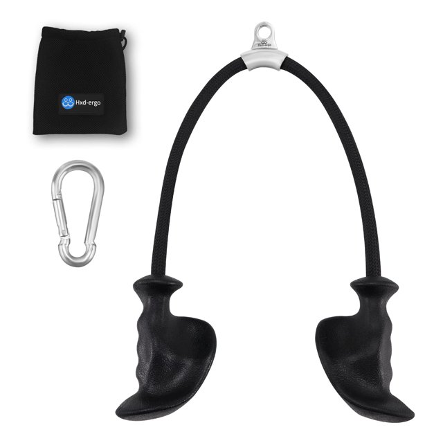 Cuerda para tríceps HXD-ERGO con asas ergonómicas de 36 pulgadas, color negro