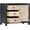 Grey, variant on Solid Mango Wood Sideboard with Drawers, 29.5x13.8x21.7 Inch Storage Cabinet, Gray and White Finish for Living Room