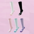 thumbnail image 3 of Women's High Compression Calf Socks Thin Breathable with Towel Bottom for Rope Skipping & Sports - Athletic Support Socks for Running & Workout - White, 3 of 6