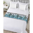 thumbnail image 5 of Xipuska Teal Starfish Coastal Bed Runners for Queen Size Bed, Decorative Bed Throws for Foot of Bed, Summer Beach Nautical Ocean Bed Runner Sofa Throw Bedding Scarf Protector Slipcover for Bedroom, 5 of 6
