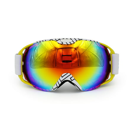 Ediors Windproof Snowmobile Ski Goggles Protective Eyewear  - Anti Fog Double Lens All Mountain / UV