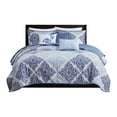 thumbnail image 1 of Madison Park 6-Piece Reversible Microfiber Coverlet Set in Blue, 1 of 12