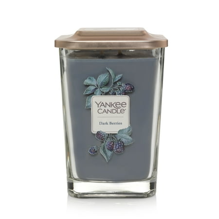 Yankee Candle Dark Berries Elevation Collection with Platform Lid - Large 2-Wick Square