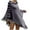 Gray, variant on XFLWAM Women's Faux Fur Crew Neck Poncho Sweater Fall Winter Warm Irregular Fringed Hem Cloak Cape Loose Pullover Shawl Wrap Khaki Free Size