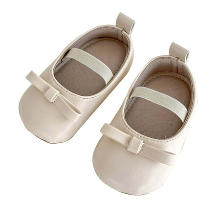 HaiMao Baby Boys Girls Shoes Clearance Soft Sole Infant Moccasins Oxford Loafers Newborn Shoes Anti-Slip Toddler Wedding Uniform Dress Shoes First Walkers White L/10 Months