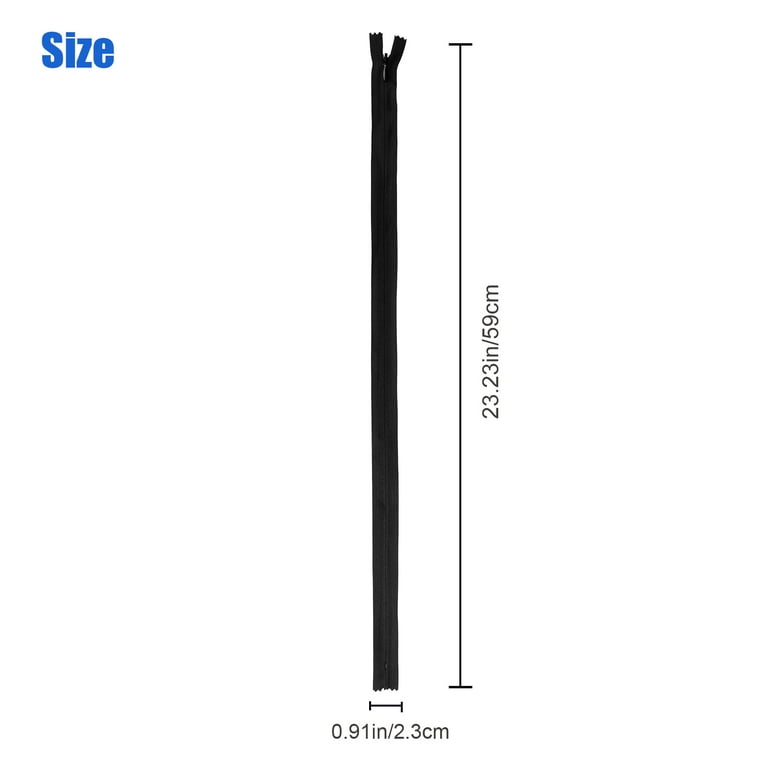 3 23inch Invisible Zippers for Sewing，PASEO Concealed Coil Zippers Sewing,  Heavy Duty Peel & Stick Zipper for Tailor Coats Jacket Skirts Cushions  Sewing Crafts 