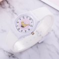 thumbnail image 4 of Reloj redondo de moda con correa de silicona de reloj de pulsera de cuarzo clásico con patrón lindo, 4 of 7