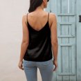 thumbnail image 4 of Camiseta sin mangas de satén, camiseta sin mangas de satén para mujer, camiseta sin mangas con cuello en V, camiseta sin mangas de satén para mujer, diseñada a medida, 4 of 6