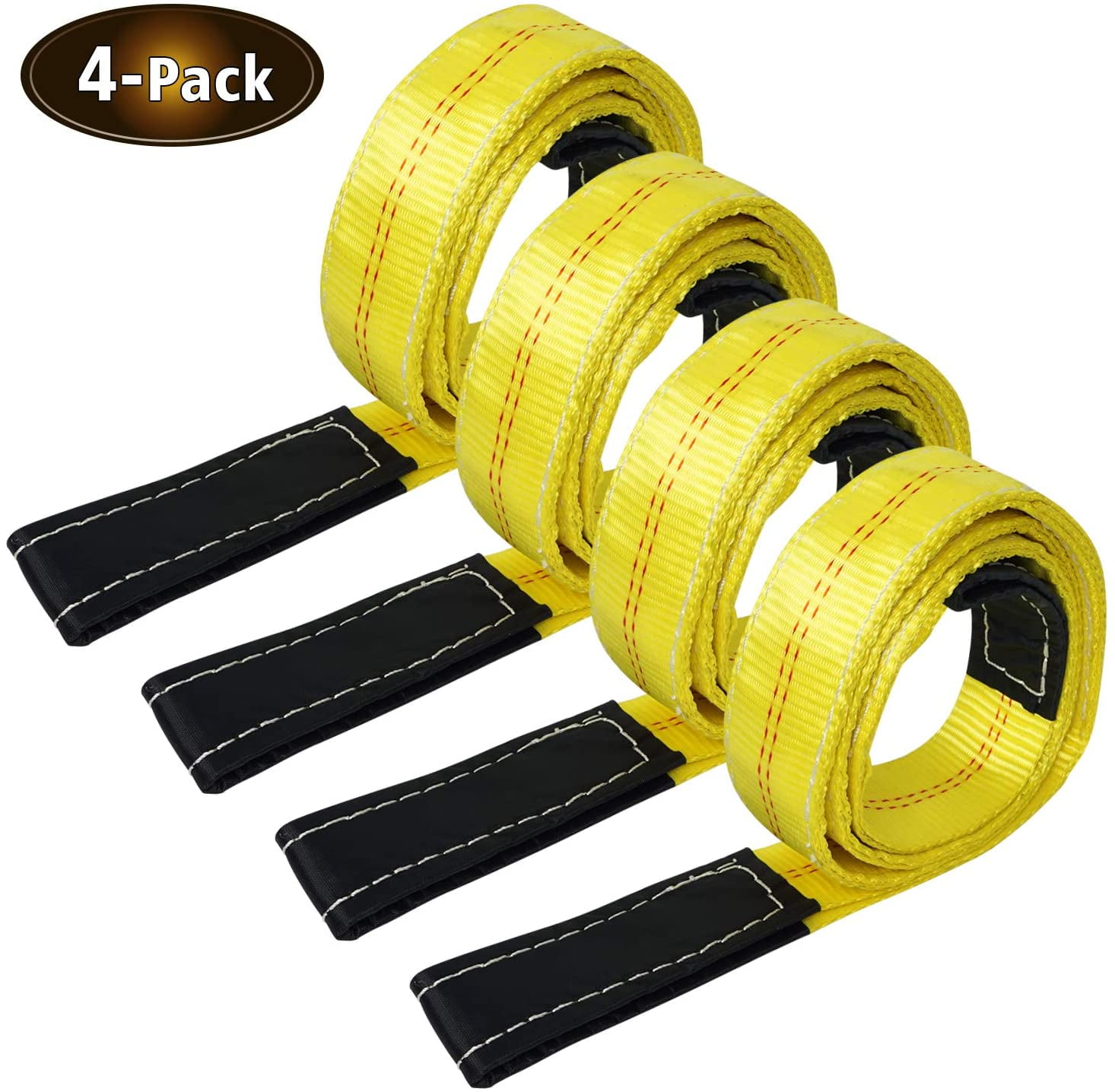 Robbor Lift Sling Webbing Straps 2 inch 7 Foot Tree Saver Winch Straps 13,000 Lbs Lift Sling w