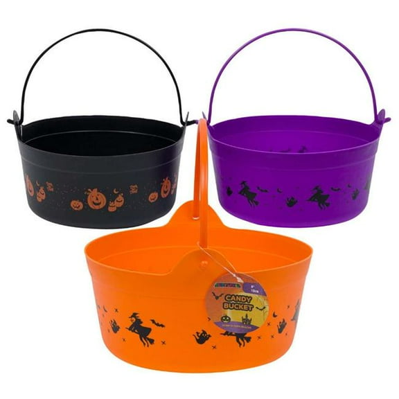 DDI 2387052 Halloween Buckets, 5 in. - Assorted Color - Case of 24