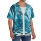 thumbnail image 2 of Balery Underwater Dolphin Scene Camisa Casual de Manga Corta con Botones para Hombre, Texturizada, Estilo Cubano, para Playa, Verano-Medium, 2 of 5