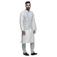 thumbnail image 2 of Atasi Indian Traditional Kurta Churidar Pajama Set With Nehru Jacket For Men, 2 of 3