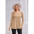 thumbnail image 5 of Ekouaer Women' Maternity Shirts Long Sleeve Pregnancy Tops for Women V Neck Tunic Blouses Clothes, 5 of 6