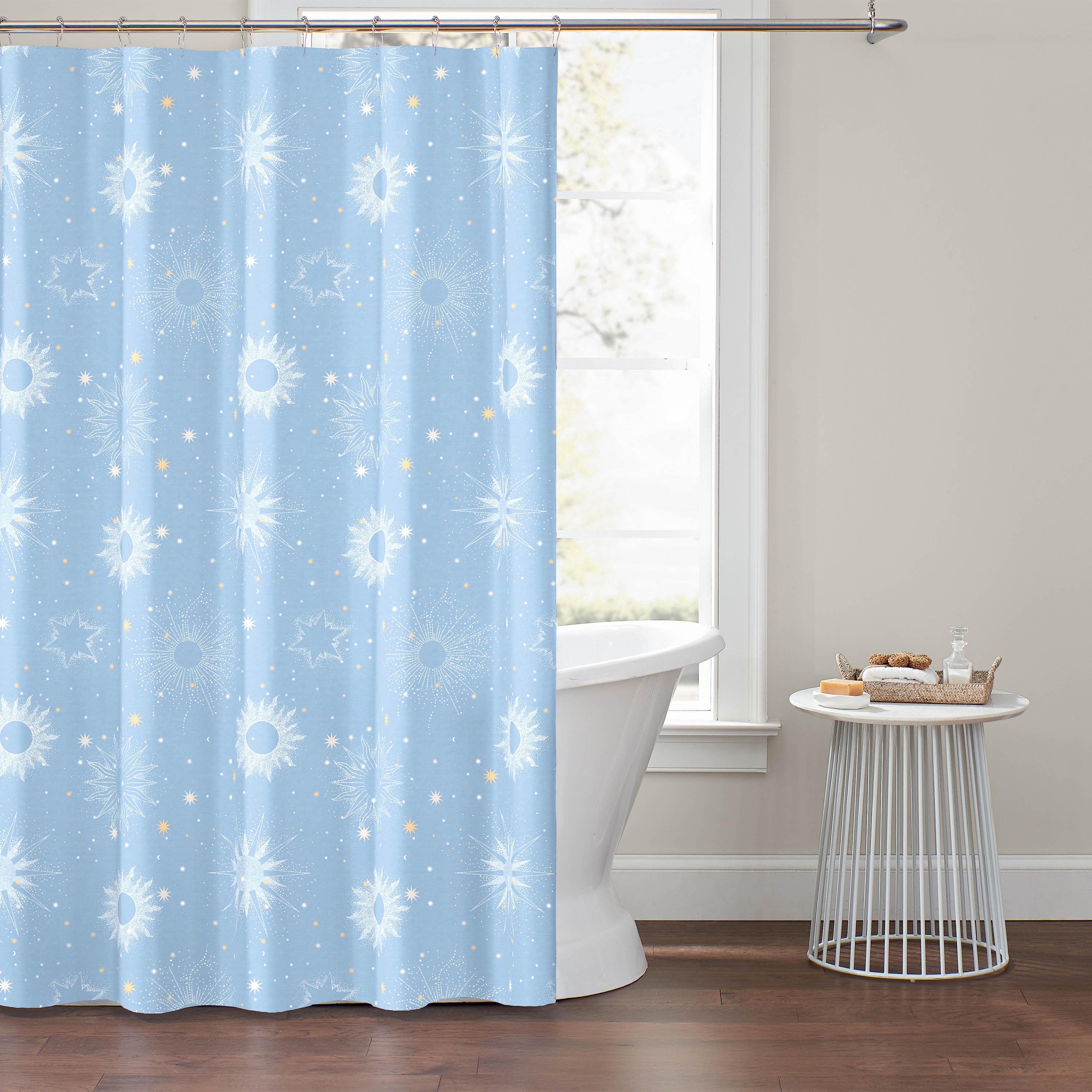 Lemon Tree Uriel 72x72 Blue Shower Curtain