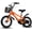 Orange, variant on ICEEIF Kids Bike, 16 Inch Kids Bicycle with Training Wheels or Kickstand, Adjustable Seat & Handlebar, Dual Handbrakes, Carbon Steel Frame, Sports Bicycle for Boys and Girls Ages 3-12, Easy Assembly
