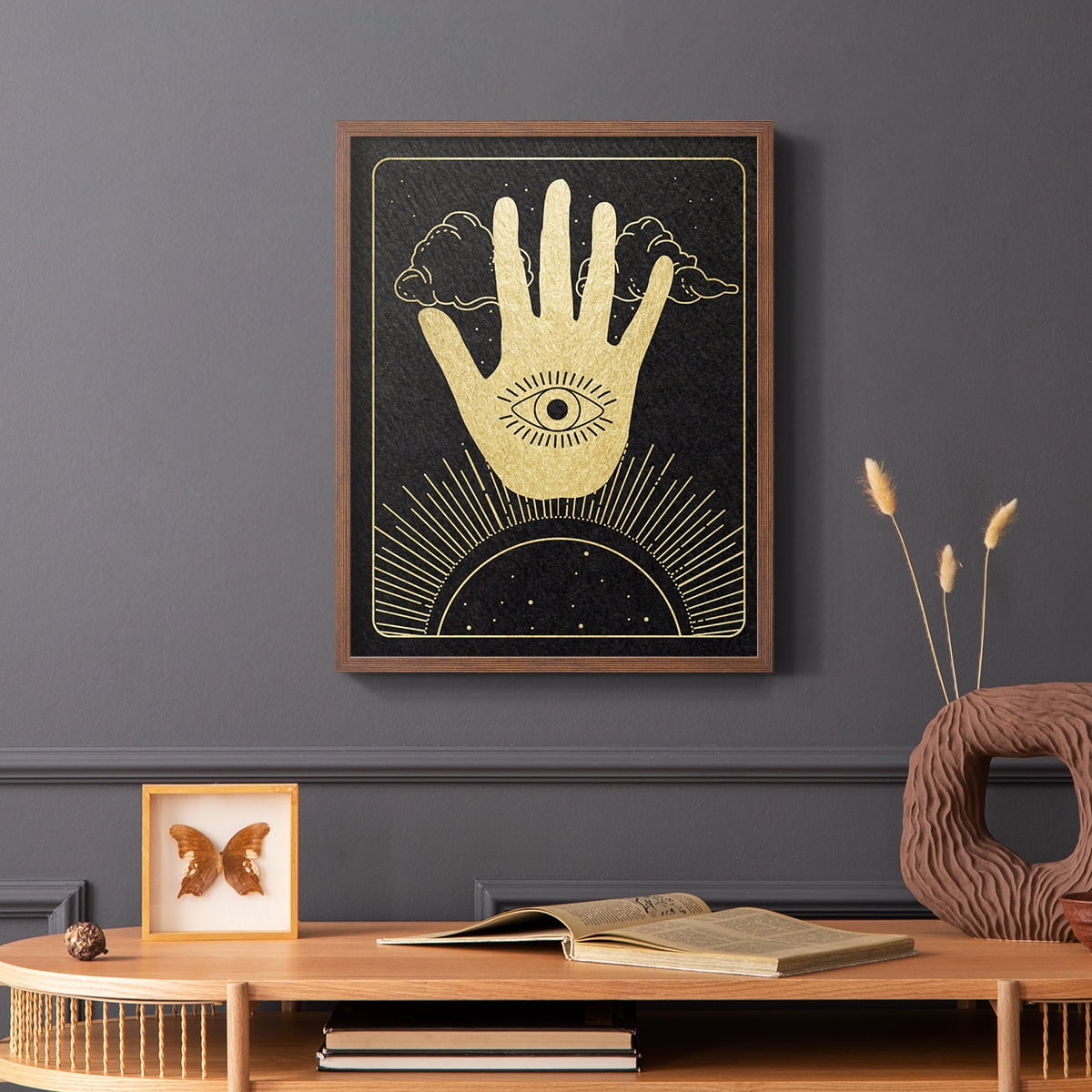Celestial Palm in Paper Solid Wood 8 x 10 Framed Print