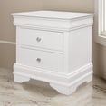 thumbnail image 6 of Benjara Teich 24" Wood Nightstand- 2 Drawers- Textured Panels- Crisp White, 6 of 6