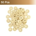 thumbnail image 3 of Uxcell 50Pack Wooden Buttons, 25mm 4 Hole Round Wood Sewing Button, Natural Wood, 3 of 4