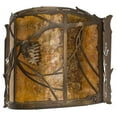 thumbnail image 3 of Meyda Tiffany 165158 Whispering Pines 2 Light 10" Tall Wall Sconce - Copper, 3 of 6