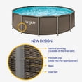 Funsicle Oasis Designer Above Ground Metal Frame Swimming Pool Set ...