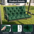 thumbnail image 5 of YEERSWAG 42"x40"x4.5" Dark Green Outdoor Bench Cushion, Loveseat Cushion for Patio Garden, 5 of 11