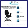 thumbnail image 4 of Flash Furniture Rochelle Mid-Back Black Fabric Multifunction Executive Swivel Ergonomic Office Chair with Adjustable Arms, 4 of 13