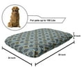 thumbnail image 2 of Modern Pet Bed, Geometric Pattern with Twisted Tangled 3D Style Lines Curves and Waves, Resistant Pad for Dogs and Cats Cushion with Removable Cover, 24" x 39", Grey Marigold Pale Blue, by Ambesonne, 2 of 4