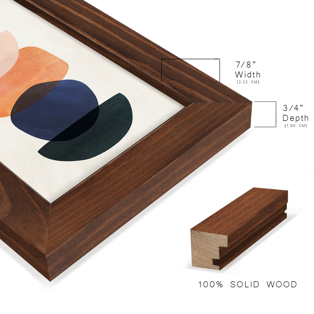 Mod Pods II -Framed Print w/glass-Chestnut