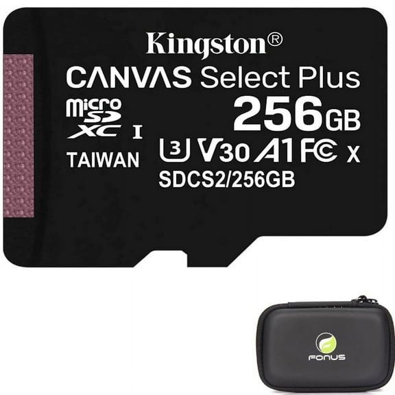 Carry Case w 256GB Memory Card for Samsung Galaxy A15 5G - Hard Cover, Kingston High Speed MicroSD Class 10 for Galaxy A15 5G