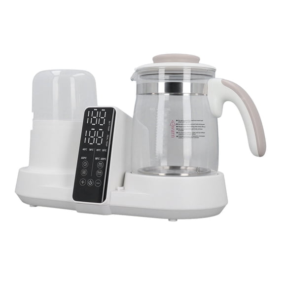 BOKYAN 2-in-1 Baby Milk & Tea Warmer with 1200ml Kettle, Smart Temperature Control, Multi‑Use Cooker, Safe Polypropylene & Glass, One‑Button