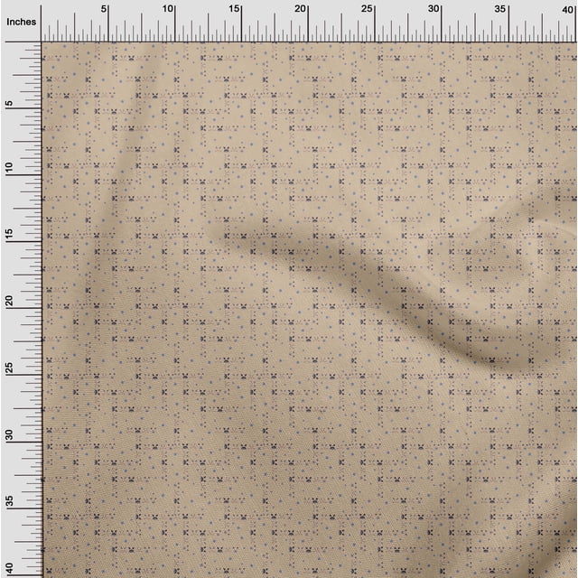 oneOone Viscose Chiffon Fabric Star & Faces Animal Print Sewing Fabric BTY 42 Inch Wide