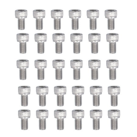 

M6 Screw Bolts 30Pcs Hex Socket Screws For Automobile Repairing For Machinery Processing M6x10