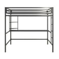 thumbnail image 4 of Novogratz Maxwell Metal Full Loft Bed with Desk & Shelves, 4 of 9