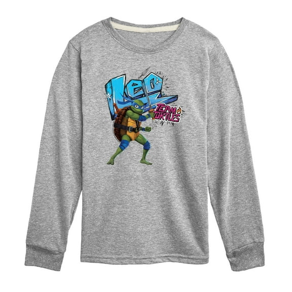 Teenage Mutant Ninja Turtles: Mutant Mayhem - Leonardo AKA Leo - Team Turtles - Toddler And Youth Long Sleeve Graphic T-Shirt
