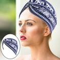 thumbnail image 6 of Women's Soft Cotton Chemo Caps Ethnic Print Stretch Beanie Head Scarf Cover Headwear Bandana Turban Hat Head Loss - Navy Elephant, 6 of 6