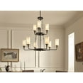 thumbnail image 7 of 9 Light 2-Tier Chandelier In Homestead Style-37.25 Inches Tall And 39.75 Inches Wide-Natural Brass Finish    -Traditional Installation Kichler, 7 of 7