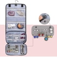 thumbnail image 4 of teamoy hanging jewelry organizer, jewelry roll travel bag with multiple compartments and hooks for rings, necklaces, earrings, bracelets and more-no accessories included, gray, 4 of 9