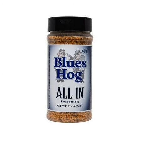 Blues Hog All In BBQ Seasoning, Gourmet All Purpose Rub, All-Natural, Gluten-Free, 12 oz