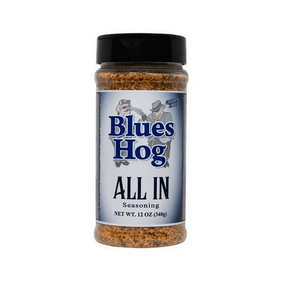Blues Hog All In BBQ Seasoning, Gourmet All Purpose Rub, All-Natural, Gluten-Free, 12 oz