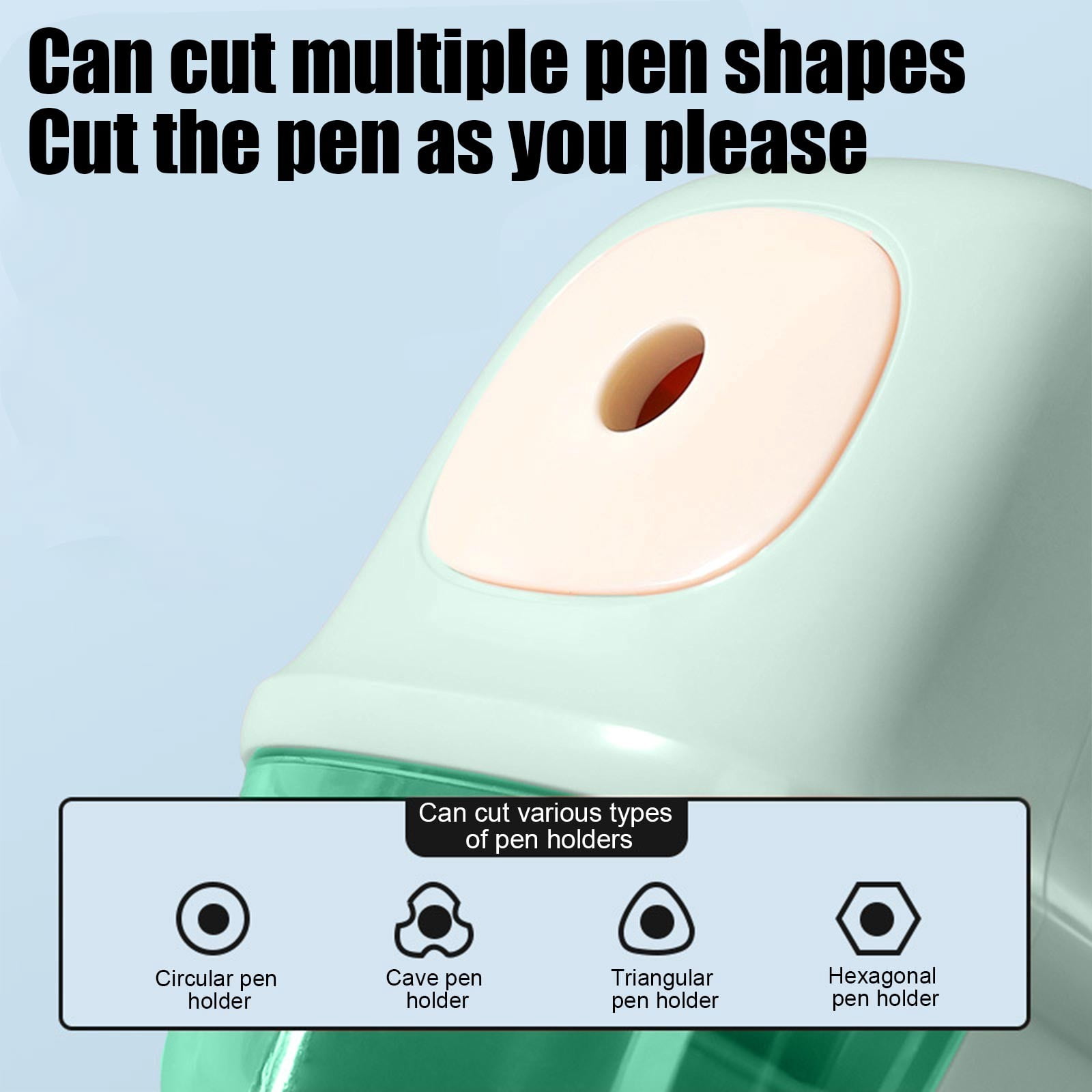 Werulen Handheld Pencil Sharpener with Auto Feed Function,Alloy Steel Sharp Cutting Blade,Multi Shape Pencil Compatible Tool,Firm Base Shaving Box,Portable Daily Sharpening Gadget