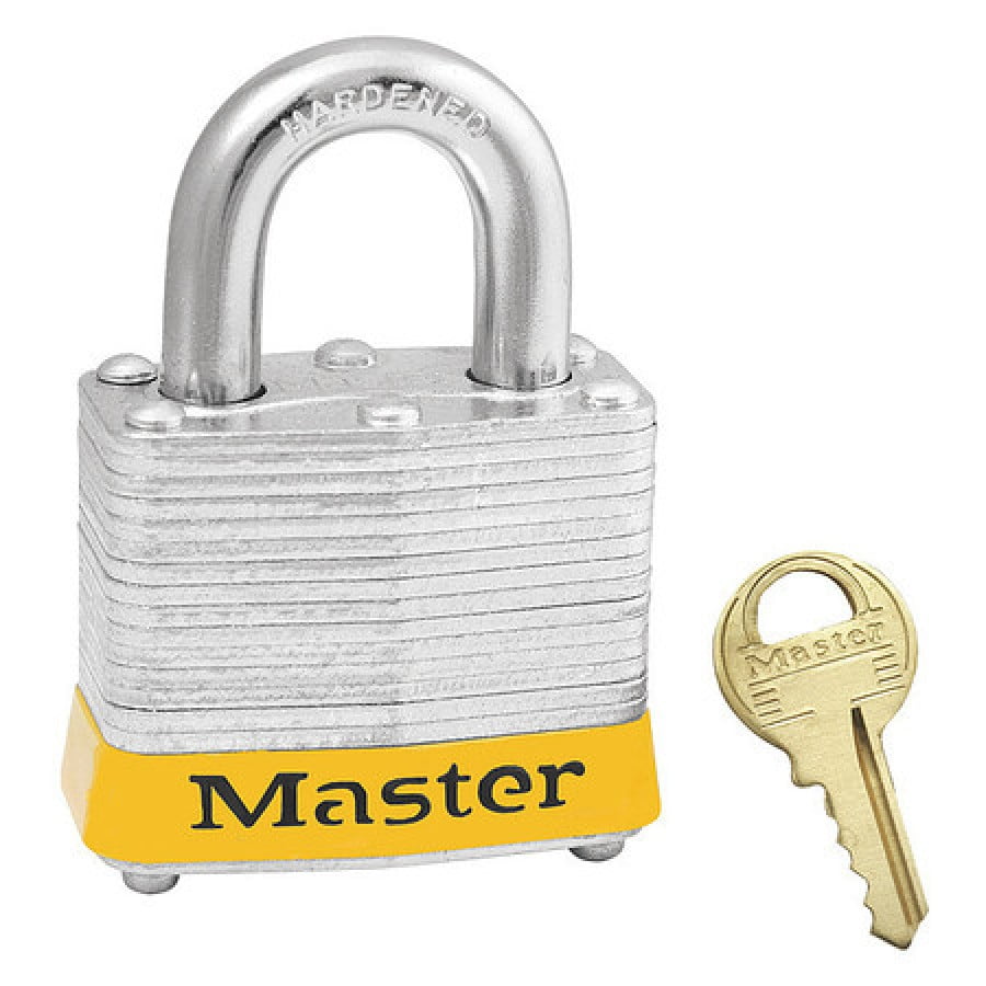 MASTER LOCK 3KAYLW0873 Lockout Padlock,KA,Yellow,11/4"H