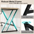 thumbnail image 6 of YYAo 59Inch Gaming Desk with Heavy-duty Metal Frame and Crossbar, Computer Desk for Home Office, Living Room, Study Room, Bedroom, Gray, 6 of 7