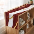 thumbnail image 6 of Red Marble 70 Inch Table Runner, Luxury Gold White Abstract Cracks Artwork Farmhouse Dresser Scarf Cotton & Linen Tablerunner for Dining/Kitchen Island/Holiday Party Décor 13" x 70", 6 of 9