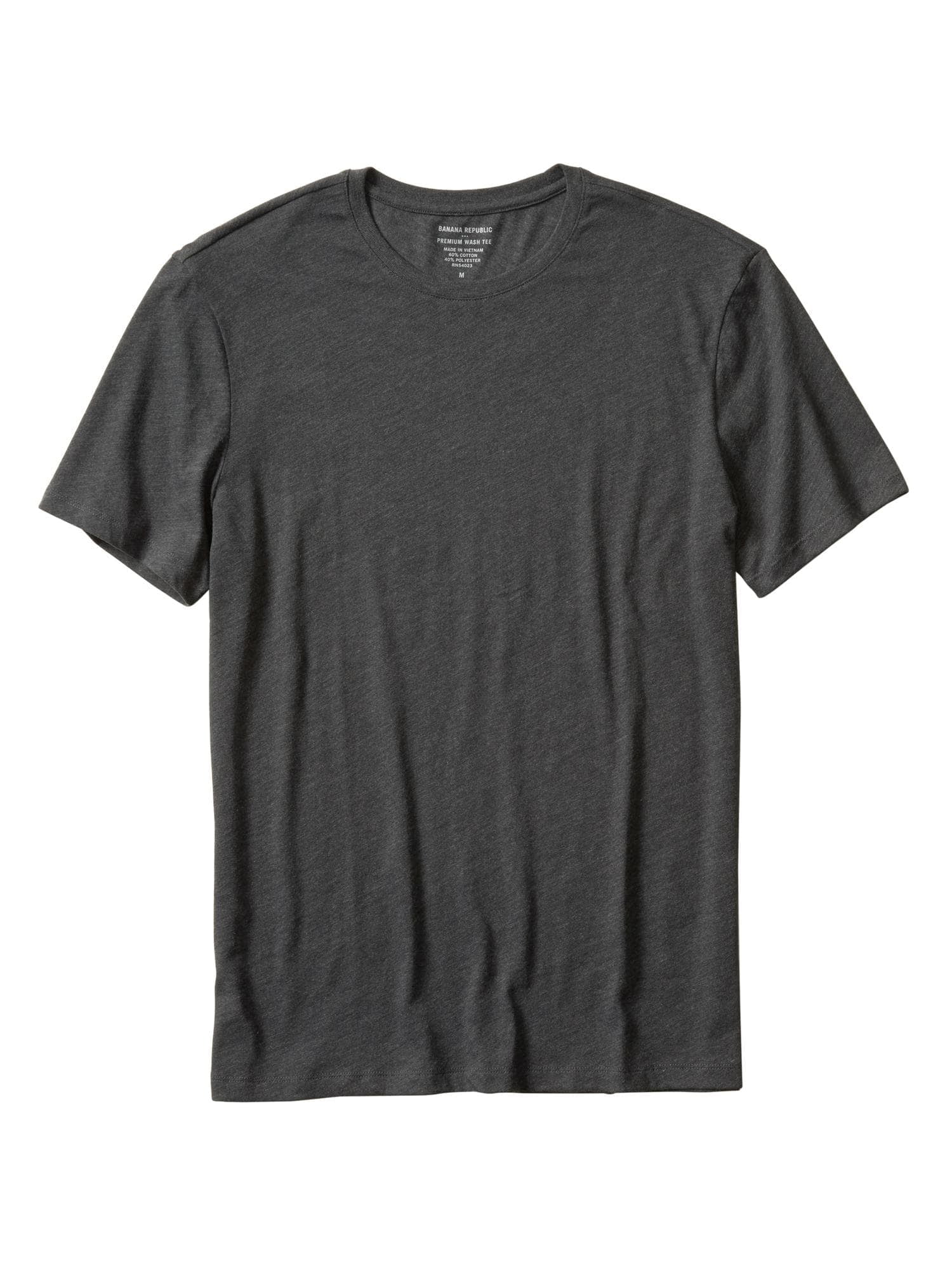 Banana Republic Men's Crew Neck Premium-Wash T Shirts (Charcoal, Large ...