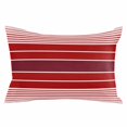thumbnail image 2 of Red Striped Queen Size Pillow Cover, Pillowcase Protectors with Zipper, Breathable Decorative Throw Pillow Case Cover, Modern Minimalist Gradient Lines Country Pillow Shams for Couch Sofa 20x30Inch, 2 of 8