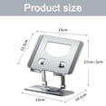 thumbnail image 2 of Soporte para computadora portátil, soporte ajustable para computadora, base giratoria de 360 grados, eje giratorio doble, totalmente plegable, 2 of 5